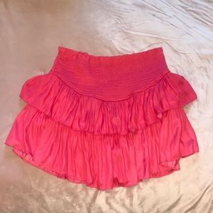 Hot Pink Smocked Skirt - medium